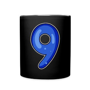 9 - Tasse einfarbig - Schwarz - Vorne