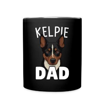 Kelpie Dog Gift - Full Colour Mug - black - Front