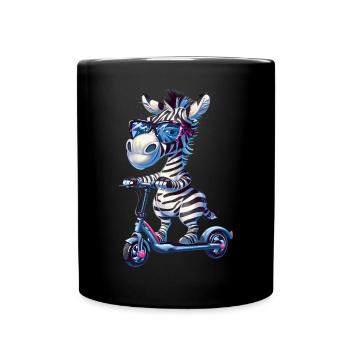 Zebra Roller - Tasse einfarbig - Schwarz - Vorne