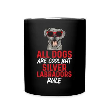 Silver Labrador Retriever Silver Lab - Mug uni - noir - Devant