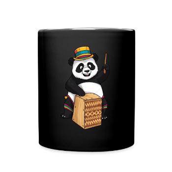 Cajon Drummer - Full Colour Mug - black - Front