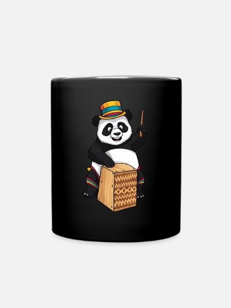 Cajon-Schlagzeuger - Tasse einfarbig - Schwarz