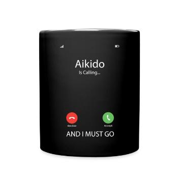 Aikido Martial Arts Gift - Full Colour Mug - black - Front