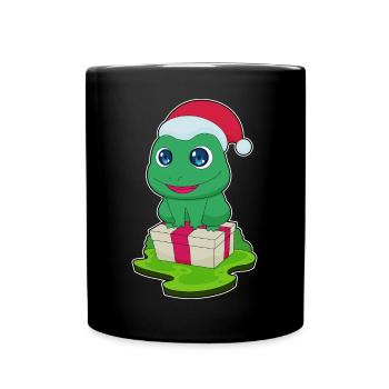Frosch Weihnachten Paket - Tasse einfarbig - Schwarz - Vorne