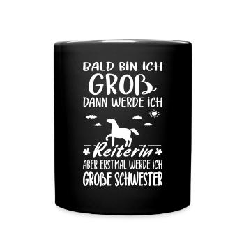 Je vais être une grande sœur rider idée de progéniture - Mug uni - noir - Devant
