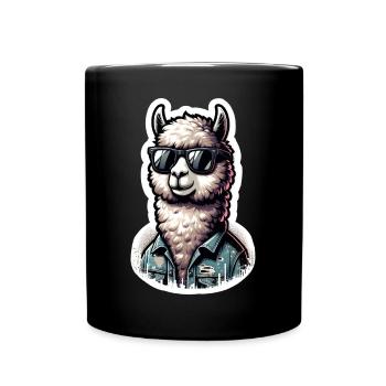 Veste en jean Alpaca Cool Sunglasses - Mug uni - noir - Devant