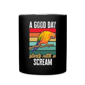 Parakeet, Parrot, Parakeet, Bird - Full Colour Mug - black - Front