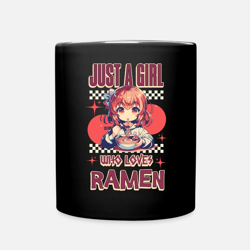 Juste une fille qui aime les ramen - Mug uni - noir