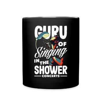 Gourou du chant sous la douche Amateur de musique drôle - Mug uni - noir - Devant