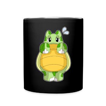 Tortue mignonne - Mug uni - noir - Devant