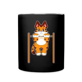 Tiger Bodybuilder Pull-ups Bodybuilding - Full Colour Mug - black - Front
