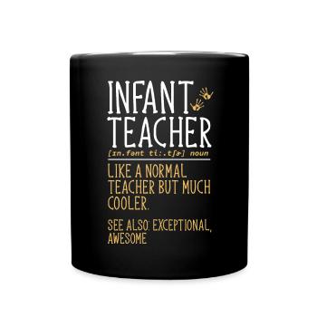 Enseignante de maternelle Éducatrice de centre de garde - Mug uni - noir - Devant