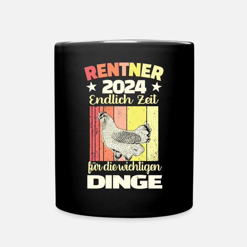 Rentner 2024 Ruhestand Abschied Rente - Tasse einfarbig - Schwarz
