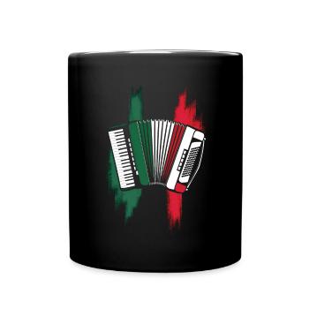 Akkordeon Akkordeonspieler Geschenk - Tasse einfarbig - Schwarz - Vorne