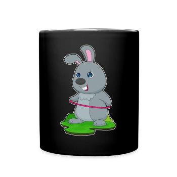 Rabbit Fitness Gymnastics Sports - Full Colour Mug - black - Front