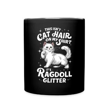 Katze Ragdoll Geschenk - Tasse einfarbig - Schwarz - Vorne