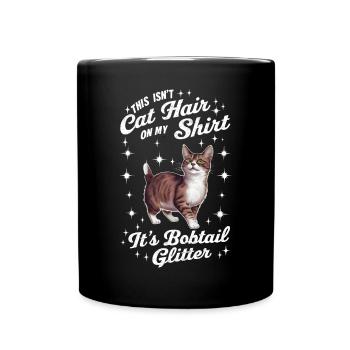 Katze American Bobtail Geschenk - Tasse einfarbig - Schwarz - Vorne