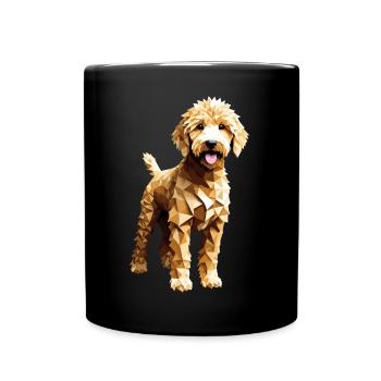 Goldendoodle Golden Doodle Dog Geometric - Full Colour Mug - black - Front
