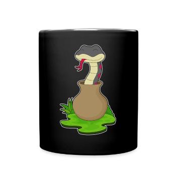 Schlange Vase - Tasse einfarbig - Schwarz - Vorne
