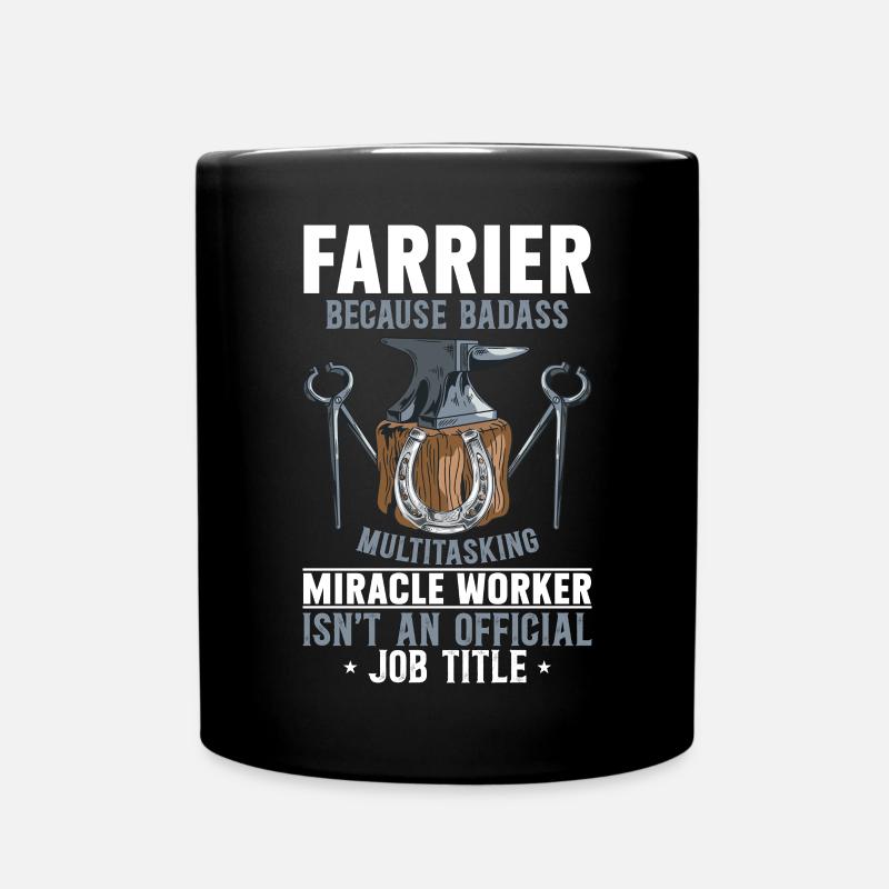 Maréchal-ferrant Fer à cheval Fer à cheval - Mug uni - noir