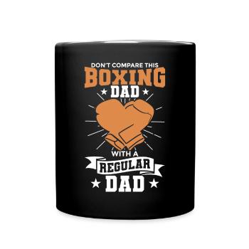 Ne sous-estimez jamais un père boxeur - Mug uni - noir - Devant