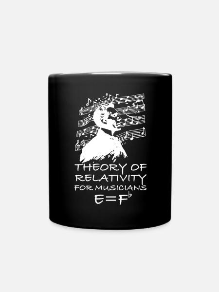 Theory of Relativity for Musicians | funny sayings - Full Colour Mug - black