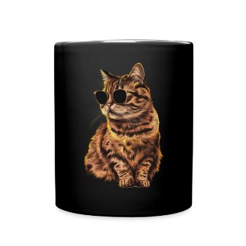 Sonnenbrille für Britisch Kurzhaarkatzen Geschenk - Tasse einfarbig - Schwarz - Vorne