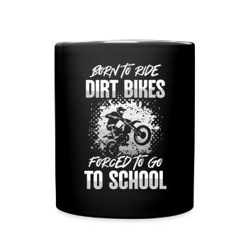 Dirt Bike Rider Motocross Dirt Biking - Full Colour Mug - black - Front