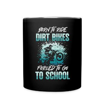 Dirt Bike Rider Motocross Dirt Biking - Full Colour Mug - black - Front