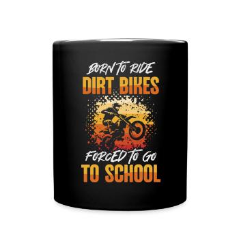 Dirt Bike Rider Motocross Dirt Biking - Full Colour Mug - black - Front