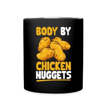 Chicken Nugget Liebhaber Chicken Nuggets - Tasse einfarbig - Schwarz - Vorne