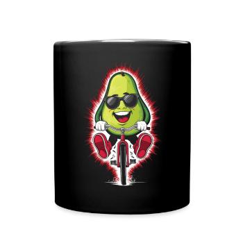 Avocado Radfahren Auf Dem Fahrrad Geschenk - Tasse einfarbig - Schwarz - Vorne