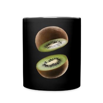 Kiwi-Geschenk - Tasse einfarbig - Schwarz - Vorne