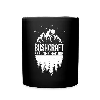 Bushcraft Outdoor Survival - Tasse einfarbig - Schwarz - Vorne