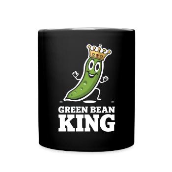 Grüne Bohnen - Tasse einfarbig - Schwarz - Vorne