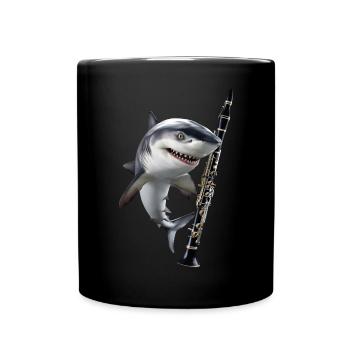 Hai Klarinette - Tasse einfarbig - Schwarz - Vorne