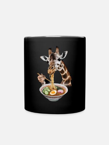 Giraffe Ramen - Tasse einfarbig - Schwarz