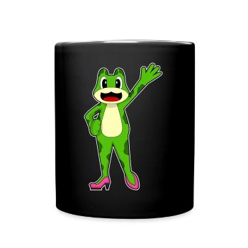 Frosch Stöckelschuhe - Tasse einfarbig - Schwarz - Vorne