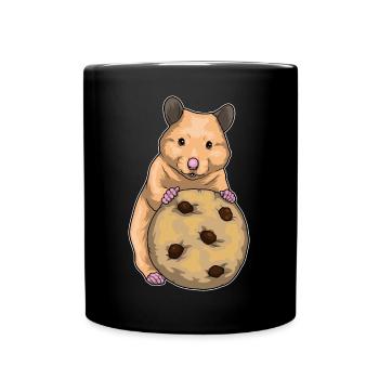 Biscuit hamster - Mug uni - noir - Devant