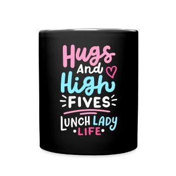 Mittagessen Schule Cafeteria Crew - Tasse einfarbig - Schwarz - Vorne