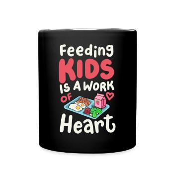 Cafeteria-Crew der Schulkantine - Tasse einfarbig - Schwarz - Vorne