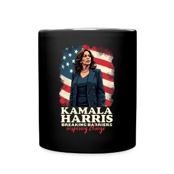 Kamala Harris : Briser les barrières, inspirer le changement - Mug uni - noir - Devant