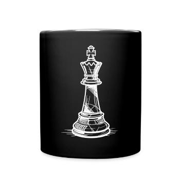 Chess piece sketch - Full Colour Mug - black - Front