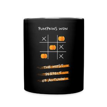 Pumpkin Tic Tac Toe Design - Full Colour Mug - black - Front