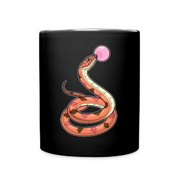 Schlange Kaugummi - Tasse einfarbig - Schwarz - Vorne