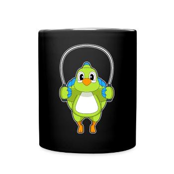 Forme physique pour sauter à la corde du perroquet - Mug uni - noir - Devant