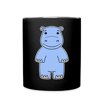 Hippopotame - Mug uni - noir - Devant