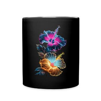 Orchideen für eine Floristin - Tasse einfarbig - Schwarz - Vorne
