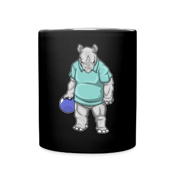 Rhino Bowling Bowling Ball - Full Colour Mug - black - Front