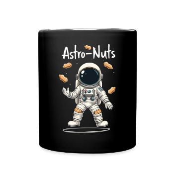Astro Nuts Astronaut Nüsse für einen Astronauten - Tasse einfarbig - Schwarz - Vorne
